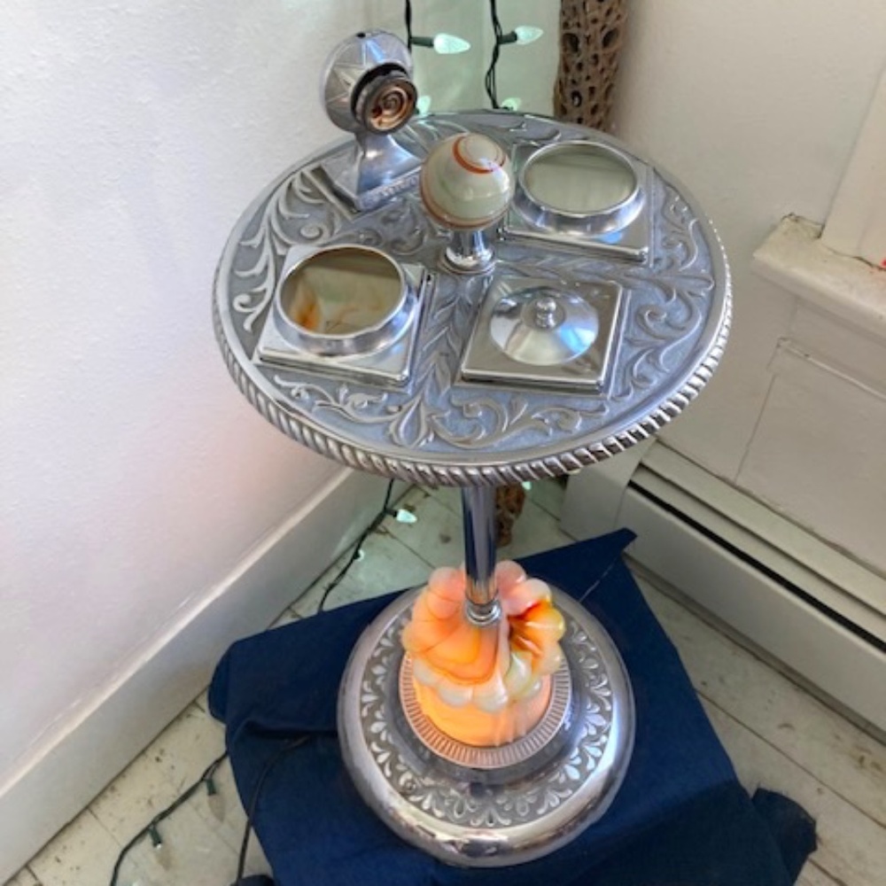 Vintage Smoking Stand with Light-up Base